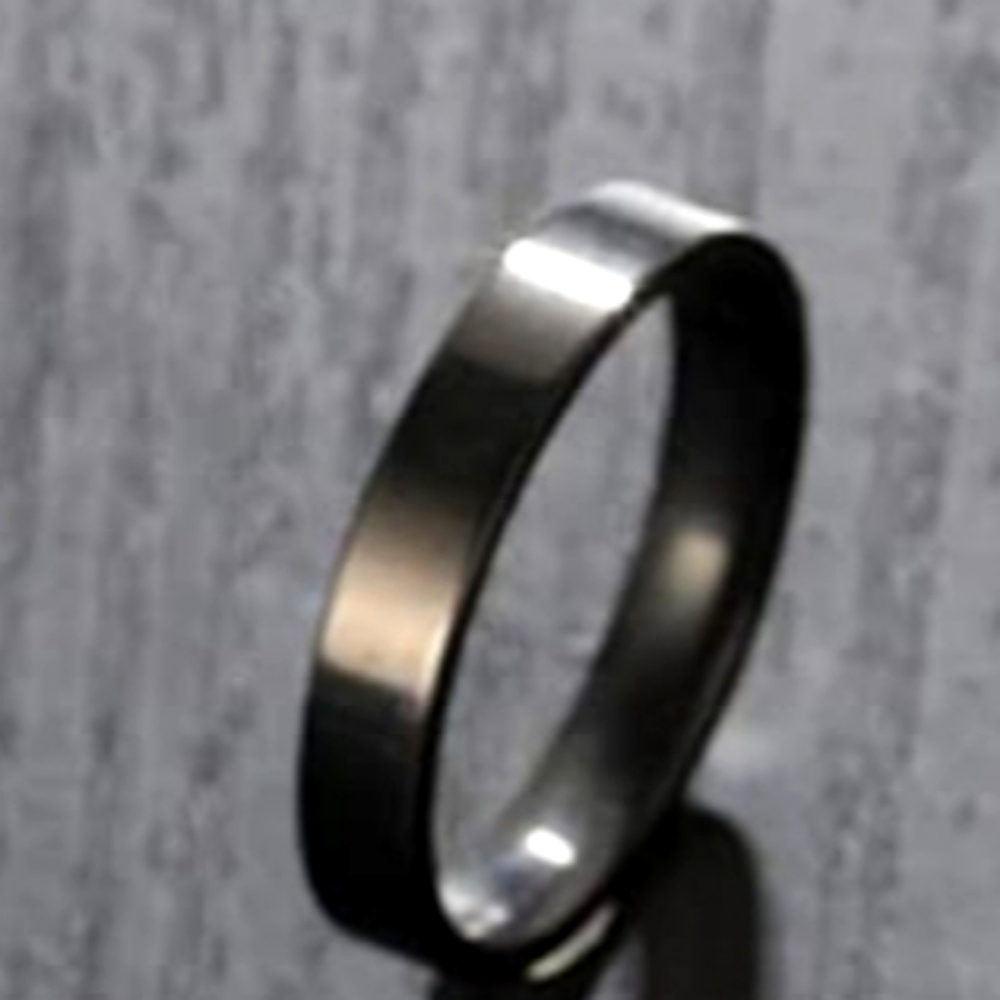 BLACK MATT RING STAINLESS STEEL SIZE 8 BAND GREAT FOR STACKING
